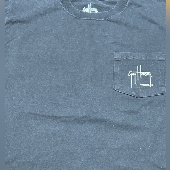 Guy Harvey brand black short sleeve tee shirt.  Fish scene on back.  Size Small. - Picture 8 of 8